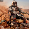 Star Wars The Mandalorian - Mandalorian on Speederbike figure, Deluxe Art Scale