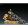 Star Wars The Mandalorian - Mandalorian on Speederbike figure, Deluxe Art Scale
