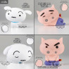 Crayon Shin-chan - Shiro or Buriburi Zaemon figure A or B, Fluffy Puffy