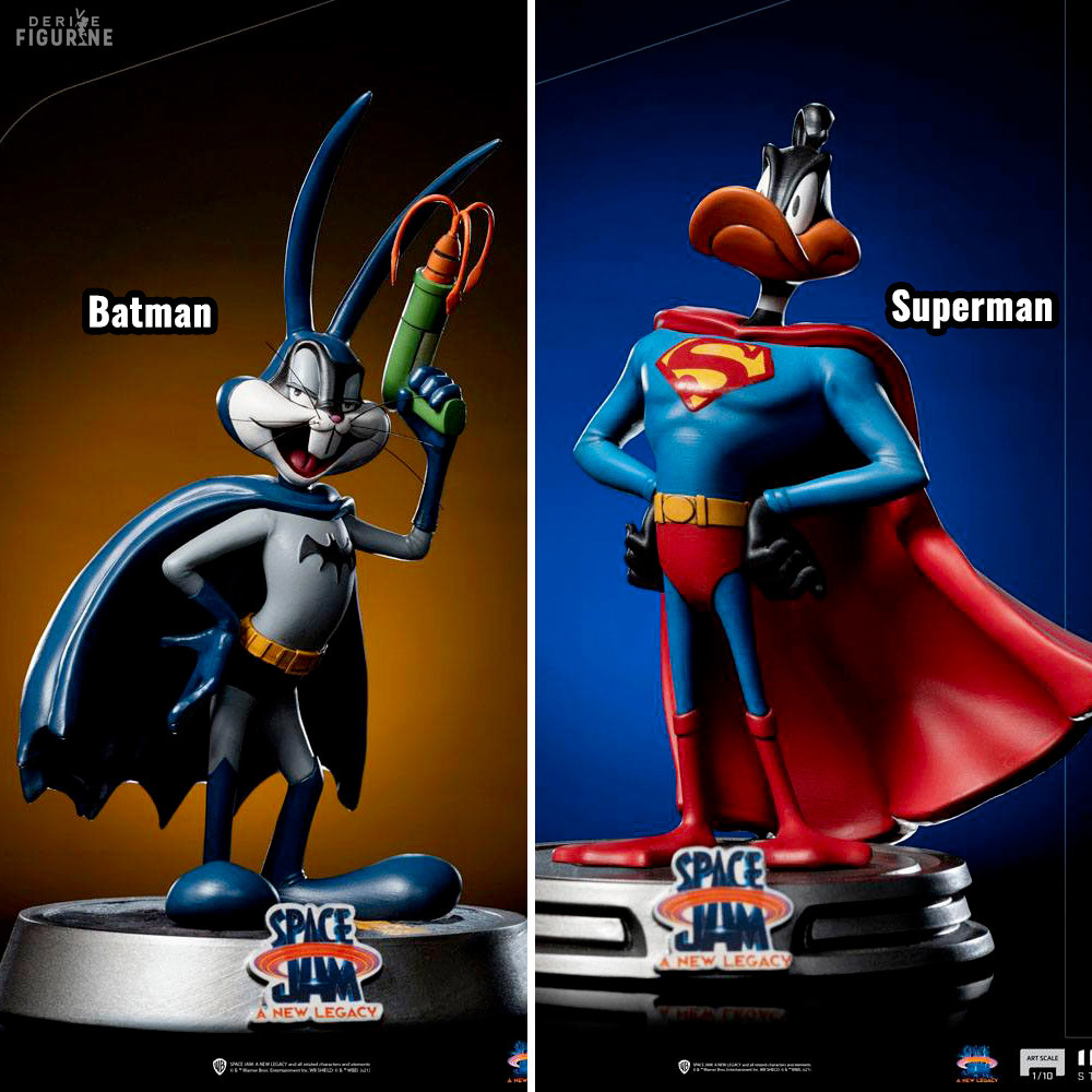 Figurine Bugs Bunny Batman ou Daffy Duck Superman, BDS Art Scale - Space  Jam: A New Legacy - Iron Studios