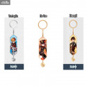 Genshin Impact - Hu Tao, Zhongli or Tartaglia keychain, Drawing Card Metal