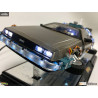 Retour vers le Futur II - Figurine DeLorean, diorama lumineux ver. Machine Floating