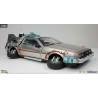 Retour vers le Futur II - Figurine DeLorean, diorama lumineux ver. Machine Floating