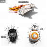 Star Wars - BB-8, Millennium Falcon or Kylo Ren 3D lamp