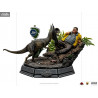 Jurassic Park - Dennis Nedry meets the Dilophosaurus figure, Art Scale