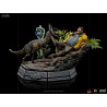 Jurassic Park - Dennis Nedry meets the Dilophosaurus figure, Art Scale