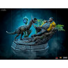 Jurassic Park - Dennis Nedry meets the Dilophosaurus figure, Art Scale