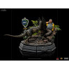 Jurassic Park - Dennis Nedry meets the Dilophosaurus figure, Art Scale