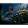 Jurassic Park - Dennis Nedry meets the Dilophosaurus figure, Art Scale