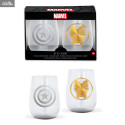 Marvel Avengers - Pack 2 glass Crystal Captain America and Iron Man