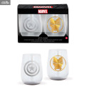 Marvel Avengers - Pack 2 verres Crystal Captain America et Iron Man