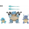 Pokémon - Pack figurines Squirtle, Wartortle & Blastoise, Select Evolution Multipack