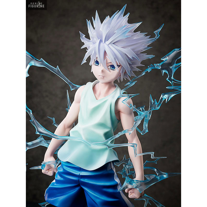 Figurine Killua Zoldyeck (Hunter X Hunter) En PVC - 23 Cm - Statue Debout, Décoration Bureau/collection - Cadeau Fan D'anime