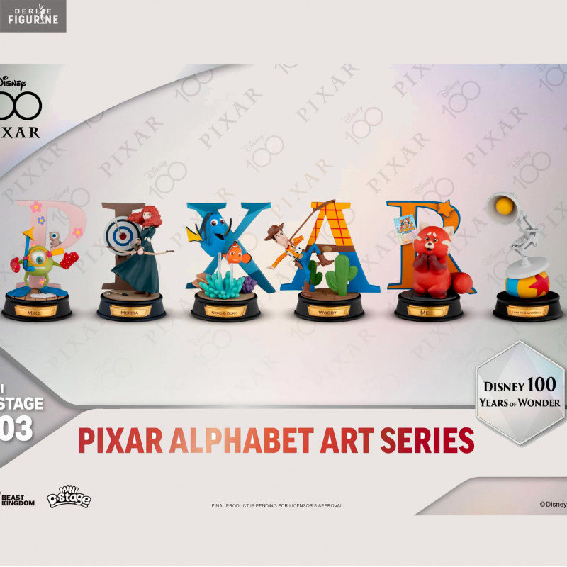 Disney 100 Years of Wonder - Pack 6 figures Alphabet, Mini D-Stage