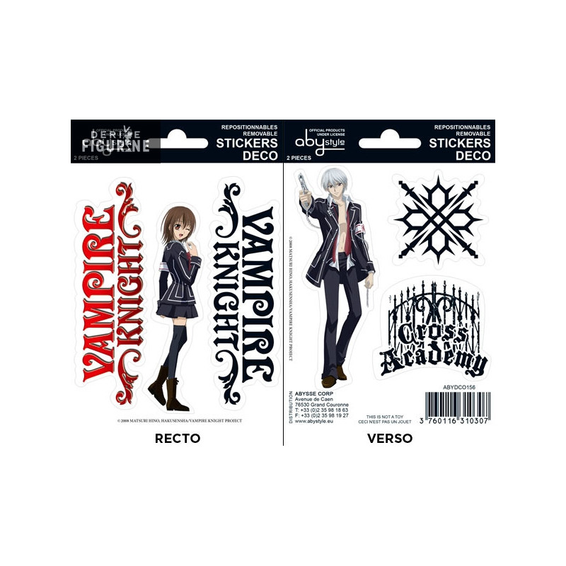 Removable mini stickers Vampire Knight - Yuki Cross and Zero Kiryu