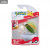 Pokémon - Figurine Wattouat, Férosinge, Marisson, Feunnec ou Goupix + Ball, Clip'n'Go Poké Balls