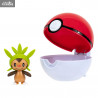 Pokémon - Figurine Wattouat, Férosinge, Marisson, Feunnec ou Goupix + Ball, Clip'n'Go Poké Balls