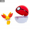 Pokémon - Figurine Wattouat, Férosinge, Marisson, Feunnec ou Goupix + Ball, Clip'n'Go Poké Balls