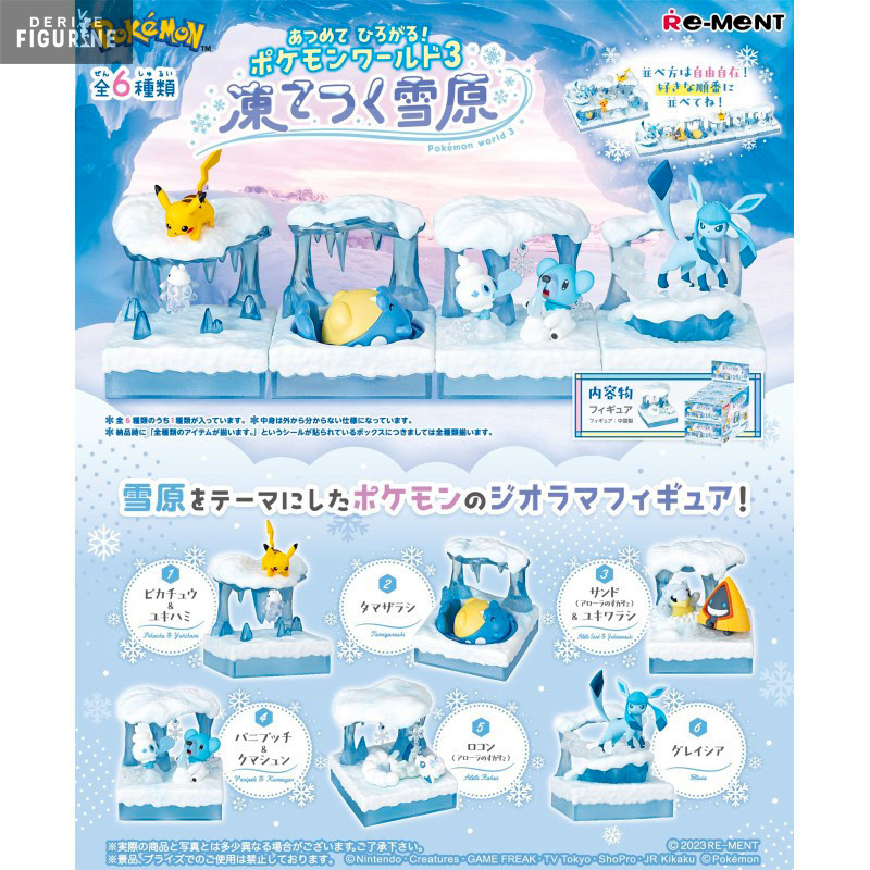Pokémon - Pack 6 figurines Pokemon World 3 Frozen Snowfield, Terrarium