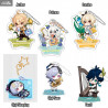 Produit cadeau offre Noël - Genshin Impact - Porte-clés aléatoire, Q Version Sticker Series Acryl