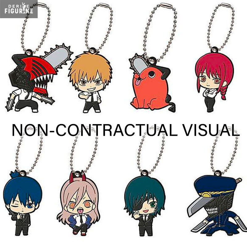 Produit cadeau offre Noël - Chainsaw Man - Porte-clés aléatoire, Capsule Rubber Mascot