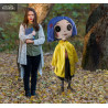 Giant plush Coraline with Button Eyes
