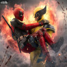 Marvel - Figurine Deadpool & Wolverine, Deluxe Art Scale