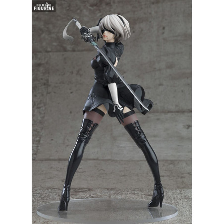 Figurine 2B YoRHa – PVC 28 Cm – Statue Debout Avec Armes – Décoration Bureau – Cadeau Fan Nier: Automata