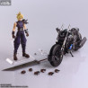 Final Fantasy VII - Pack figurine avec véhicule Cloud Strife & Hardy-Daytona, Bring Arts