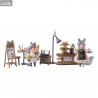 Decorated Life Collection - Pack figurines Tea Time Cats, Cat Town Bakery Staff & Customer Set