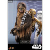 Star Wars Episode V - Figurine Chewbacca with Disassembled C-3PO, Movie Masterpiece