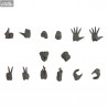 Unlimited Universe Megalomaria - Accessories for figures Ex Hand Unit Female Type A, Plastic Model Kit
