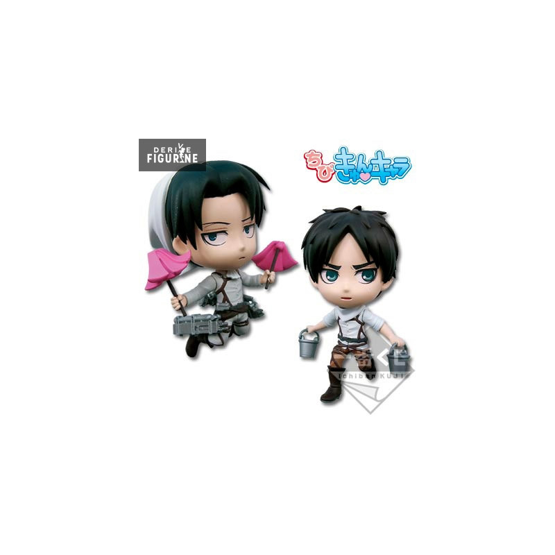 Attack on Titan - Pack figures Levi and Eren, vers. Bonus