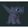 Peluche Dragons 3 - Krokmou ou Light Fury, Glow In The Dark