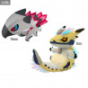 Monster Hunter - Peluche Valstrax écarlate ou Narwa la mère de tous, Chibi Plush