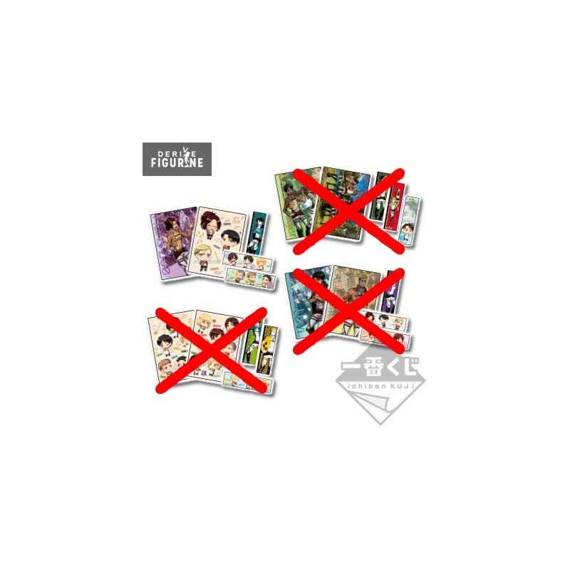Document holder + stickers pack Attack on Titan - Hans Zoe and chibis