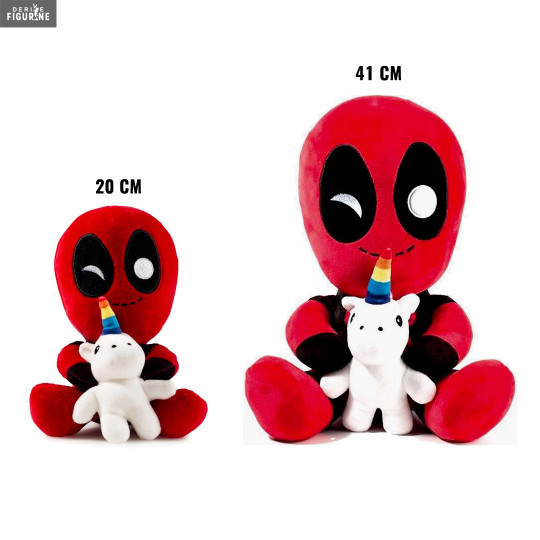 deadpool with unicorn plush