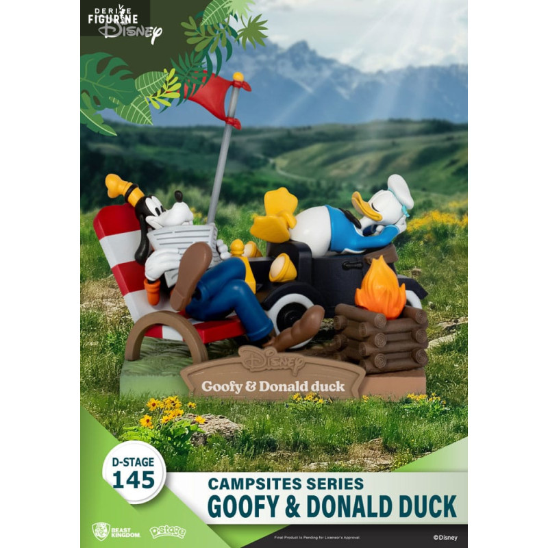 Disney - Figurine Dingo (Goofy) & Donald Duck, D-Stage Campsite Series