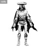 Les Tortues Ninja - Figurine Elite Foot Ninja Guard, Black & White
