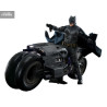 DC Comics, The Flash - Pack figurines Batman & Batcycle, Movie Masterpiece