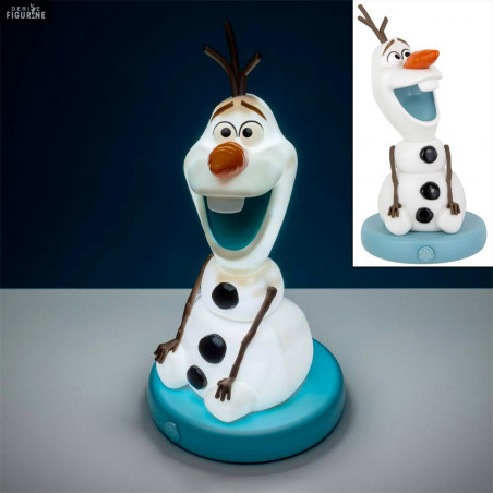 Disney Parks LIGHT UP GLOW ANIMATED OLAF SNOW MAN FROM FROZEN NECKLACE STAND