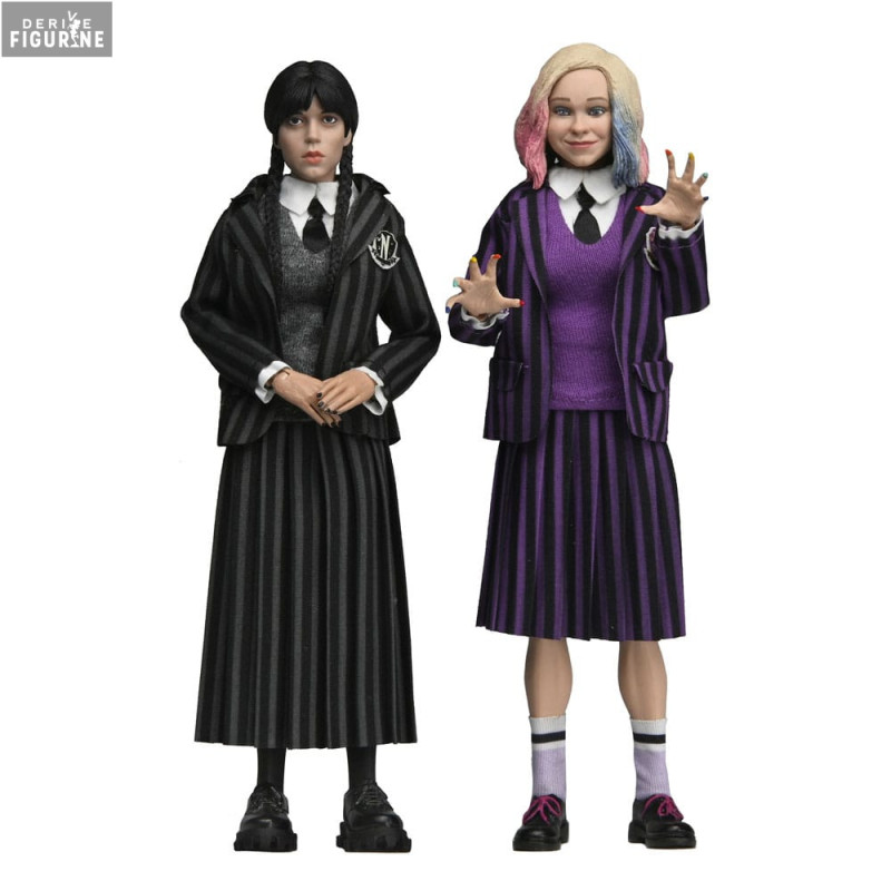 PRÉCOMMANDE - Wednesday - Pack 2 figurines Mercredi Addams (Nevermore Uniform) & Enid