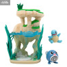 Pokémon - Figurine Environnement Lac de rivage Ptitard & Carapuce