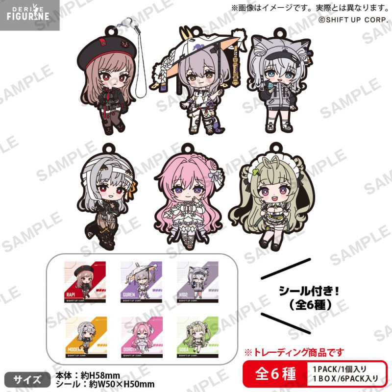 PRÉCOMMANDE - Goddess of Victory: Nikke - Pack 6 porte-clés Rubber Strap Vol.1 Box