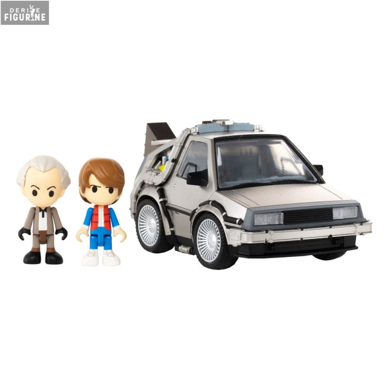 PRE ORDER - Back to the Future - Figures + Vehicle Time Machine, Q-Village