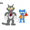 The Simpsons - Pack 2 figures Itchy & Scratchy