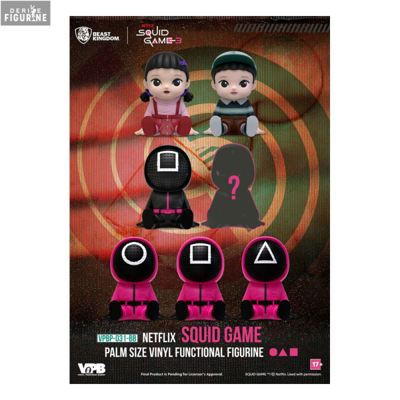 PRÉCOMMANDE - Squid Game 3 - Pack 6 figurines tirelires, Palm Size Vinyl Functional Figurine Blind Box Series
