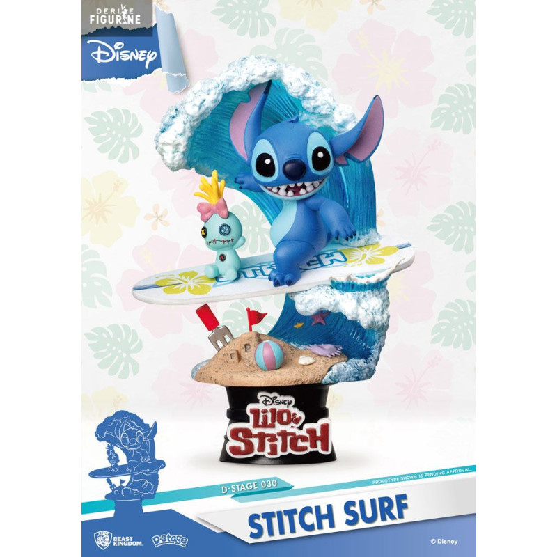 PRE ORDER - Disney - Stitch Surf figure, D-Stage Summer Series