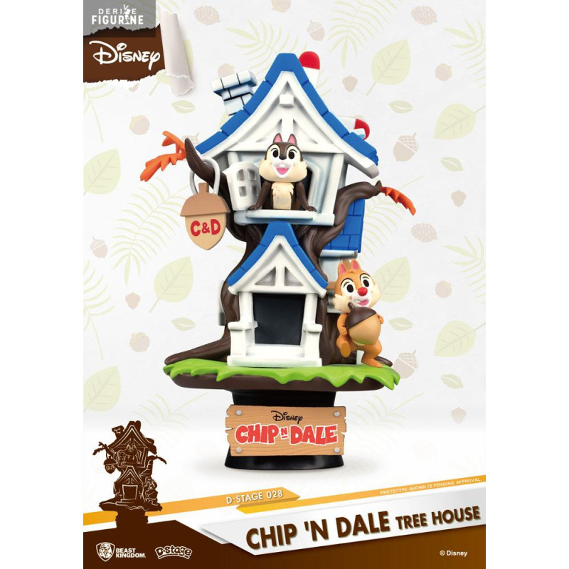 Disney - Chip 'n Dale Tree House figure, D-Stage Summer Series