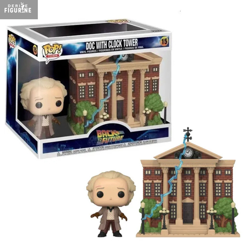 Back to the Future - Doc with Clock Tower figure, Pop! Town
